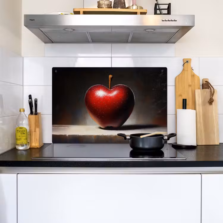 Apple - Hart - Rood Inductie beschemer met haakjes klein -sfeer2