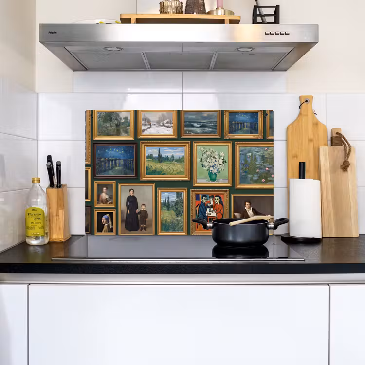 Kunst - Schilderijen - Collectie - Klassiek - Groen Inductie beschemer met haakjes klein -sfeer2