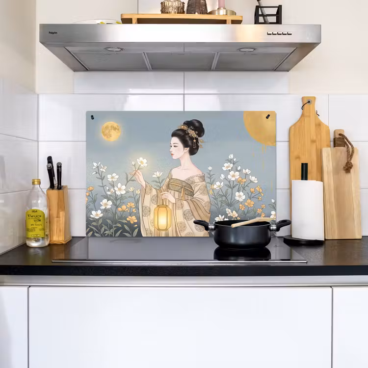 Aziatisch - Vrouw - Kimono Inductie beschemer met haakjes klein -sfeer2