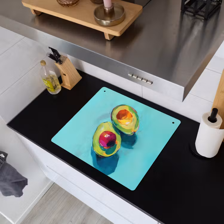 Avocado - Groen - Pit - Schaduw Inductie beschemer met haakjes middel -sfeer1