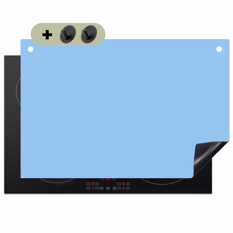 Baby - Blue - Blauw Inductie beschemer met haakjes klein 777 -3d