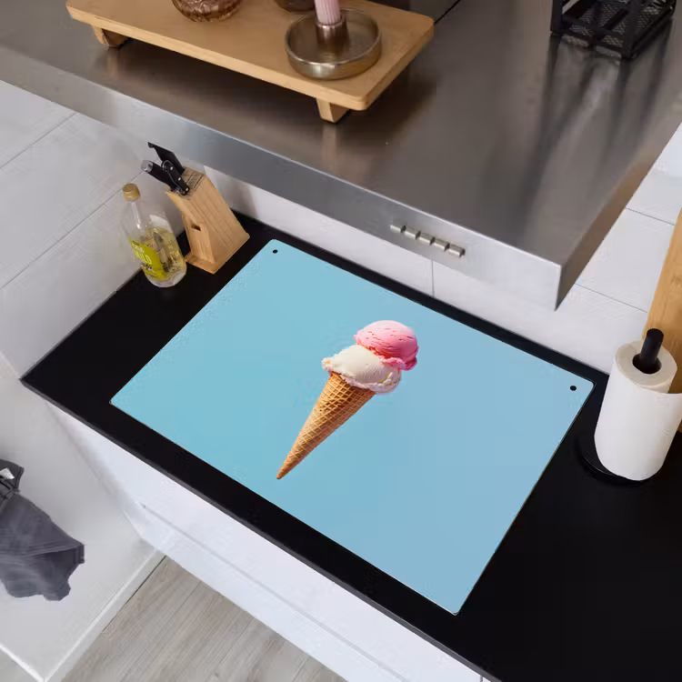 Bolletjes - Schepijs - Hoorntje - Blauw Inductie beschemer met haakjes klein -sfeer1
