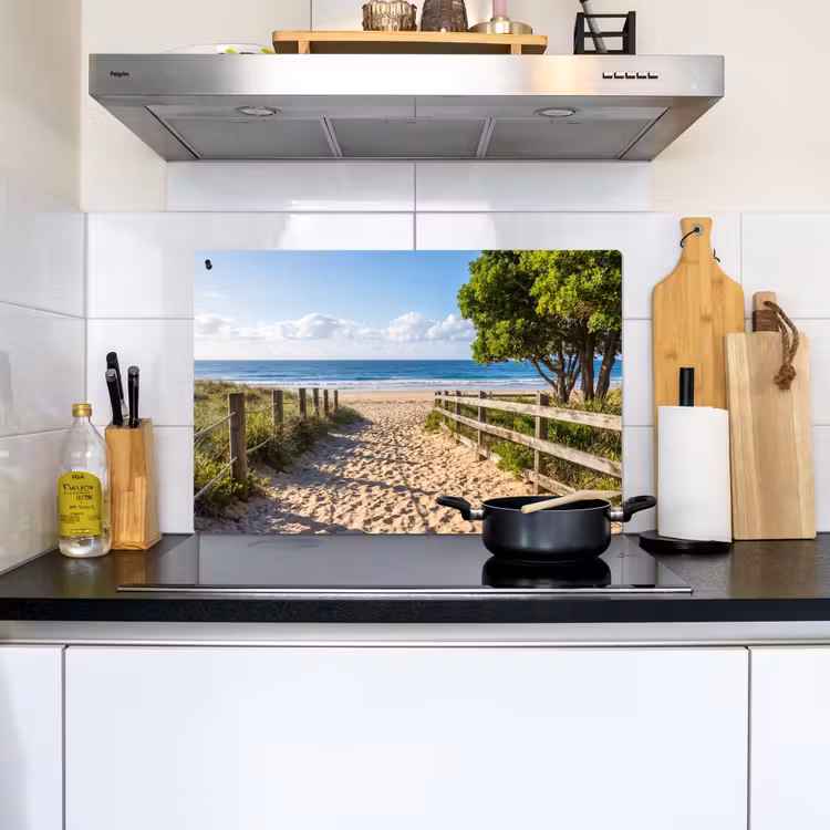 Strand - Zandpad - Oceaan - Natuur Inductie beschemer met haakjes klein -sfeer2