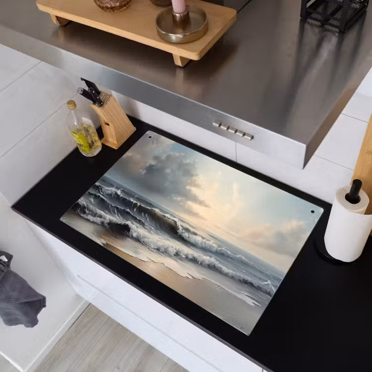 Strand - Zee - Zonsondergang Inductie beschemer met haakjes klein -sfeer1