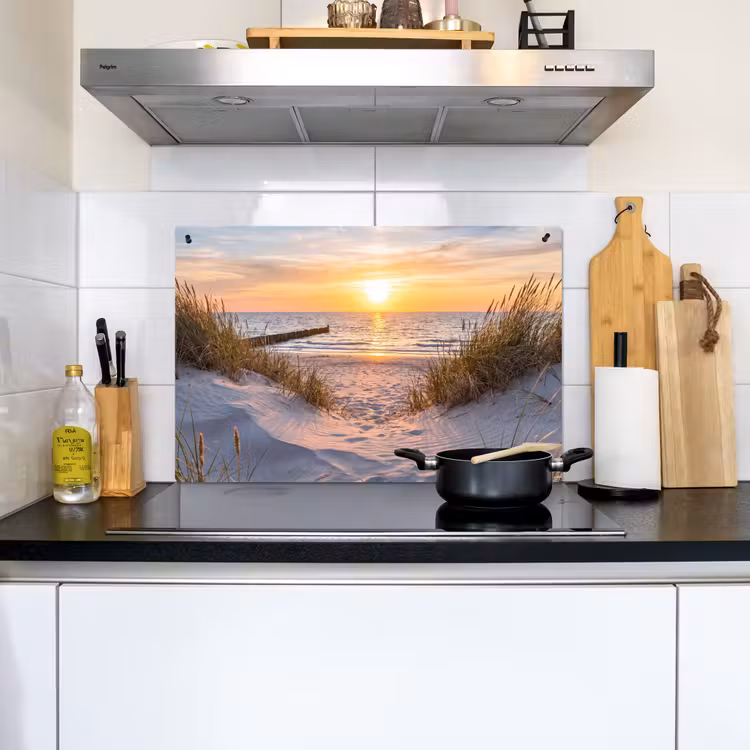 Strand - Zonsondergang - Natuur - Landschap Inductie beschemer met haakjes klein -sfeer2