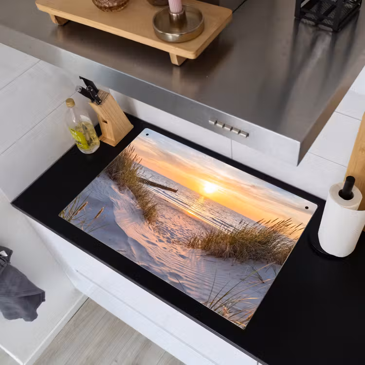 Strand - Zonsondergang - Natuur - Landschap Inductie beschemer met haakjes klein -sfeer1