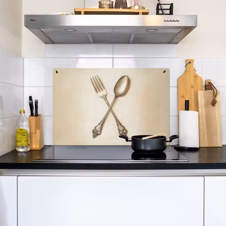 Beige - Vintage - Bestek Inductie beschemer met haakjes klein -sfeer2