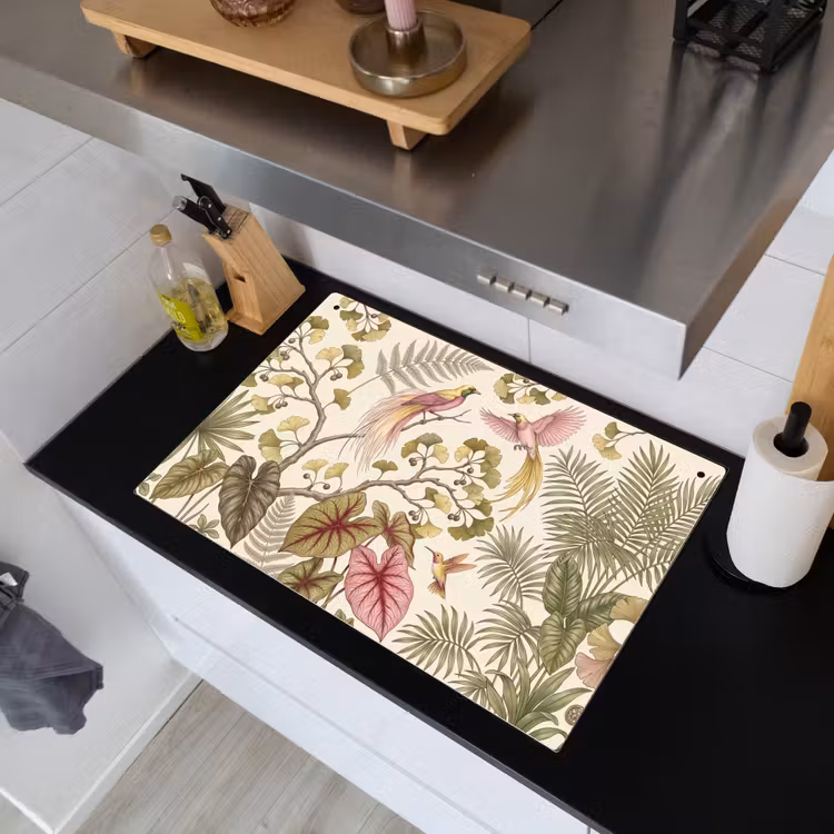 Vogels - Tropisch - Botanisch - Roze Inductie beschemer met haakjes klein -sfeer1