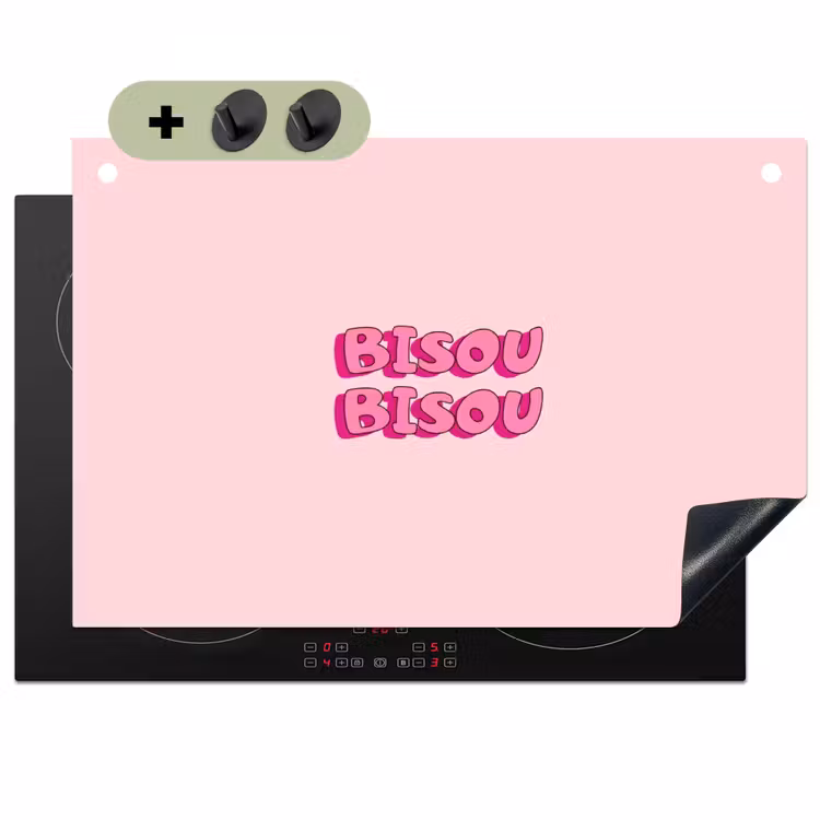 Bisou - Roze - Schaduw Inductie beschemer met haakjes klein -3d