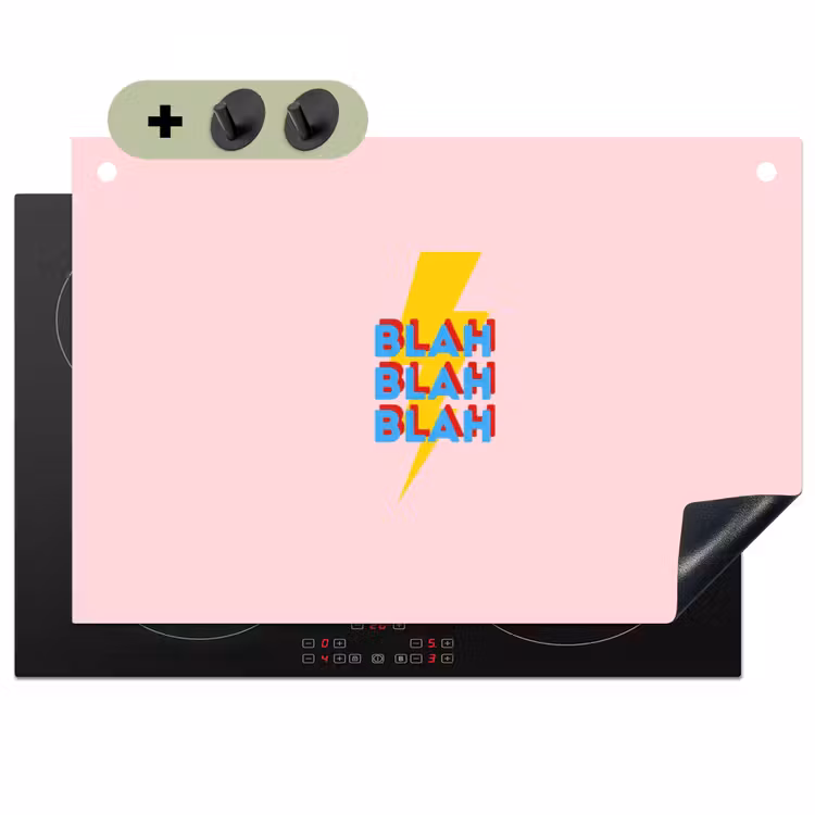 Blah - Bliksem - Roze Inductie beschemer met haakjes klein -3d
