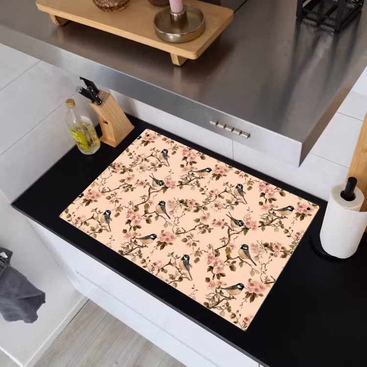 Bloesem - Koolmees - Roze Inductie beschemer met haakjes klein 777 -sfeer1
