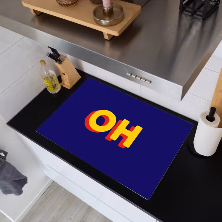 Blauw - Geel - OH - Schaduw Inductie beschemer met haakjes klein -sfeer1