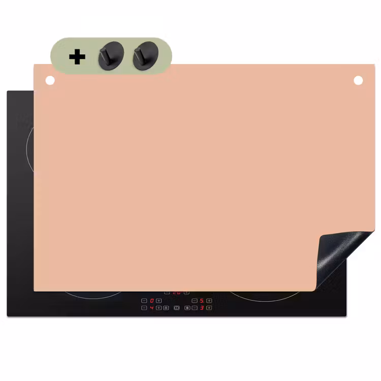 Blush - Terracotta - Nude Inductie beschemer met haakjes klein 777 -3d