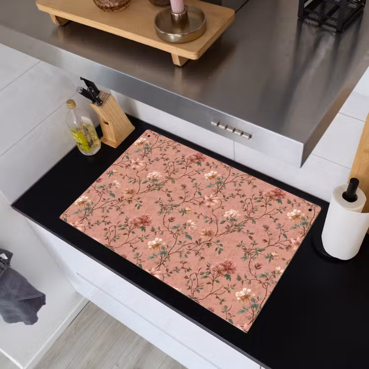 Botanisch - Bloemen - Roze Inductie beschemer met haakjes klein 777 -sfeer1