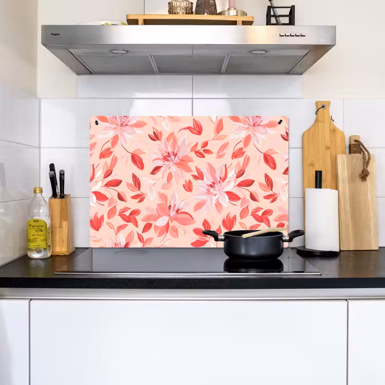 Botanisch - Bloemen - Rood Inductie beschemer met haakjes klein 777 -sfeer2