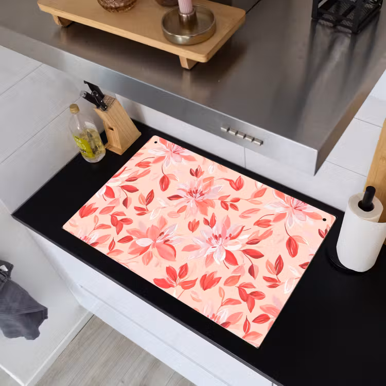 Botanisch - Bloemen - Rood Inductie beschemer met haakjes klein 777 -sfeer1