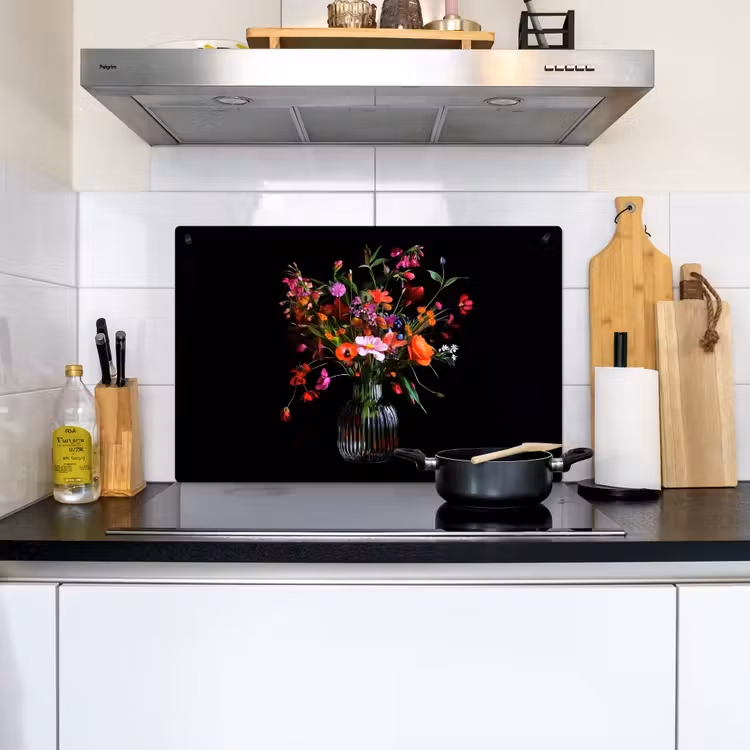 Boeket - Veldbloemen - Vaas Inductie beschemer met haakjes klein -sfeer2
