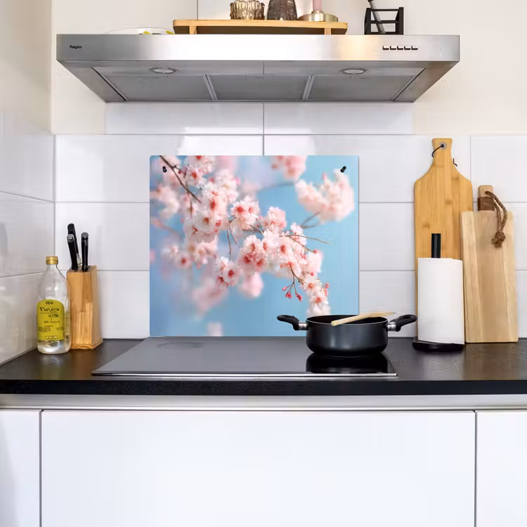 Takken - Bloesems - Roze Inductie beschemer met haakjes middel -sfeer2