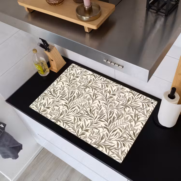 Takken - Botanisch - Taupe Inductie beschemer met haakjes klein 777 -sfeer1