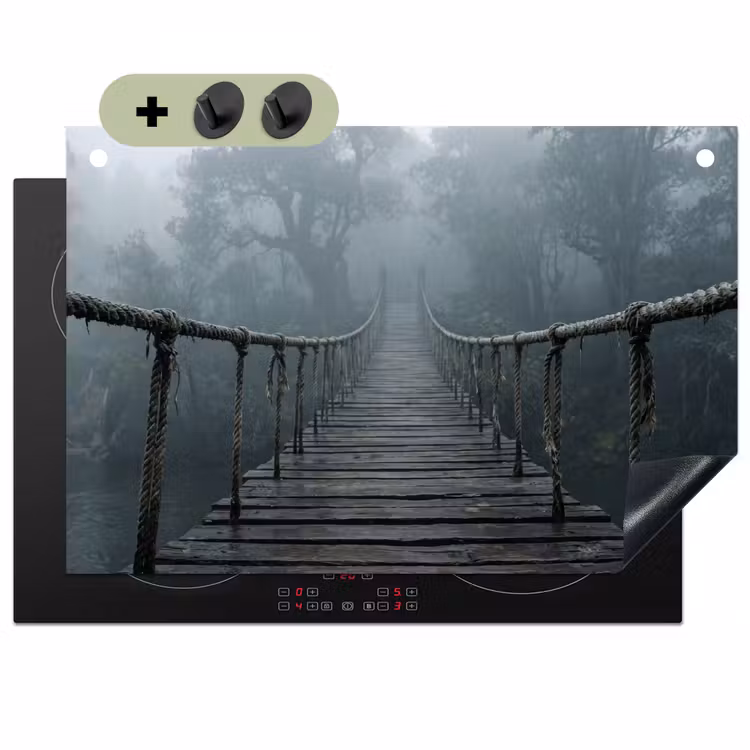 Brug - Jungle - Mist - Natuur Inductie beschemer met haakjes klein -3d