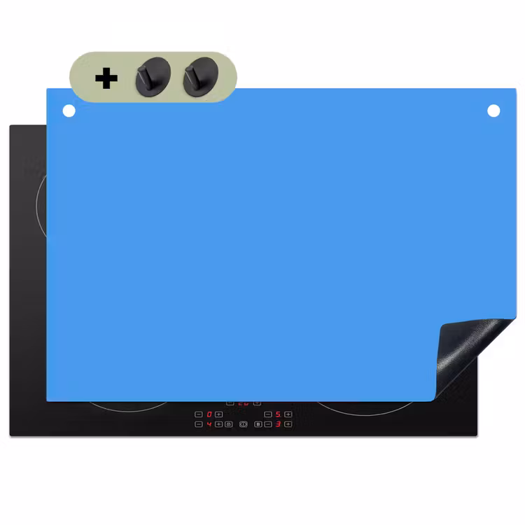 Bright - Azure - Blauw Inductie beschemer met haakjes klein 777 -3d