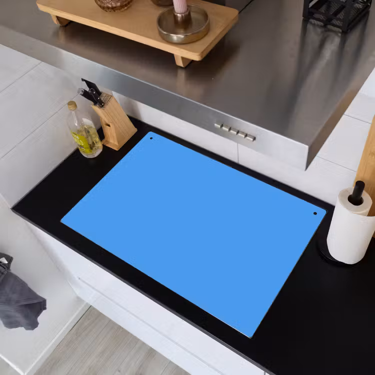 Bright - Azure - Blauw Inductie beschemer met haakjes klein 777 -sfeer1