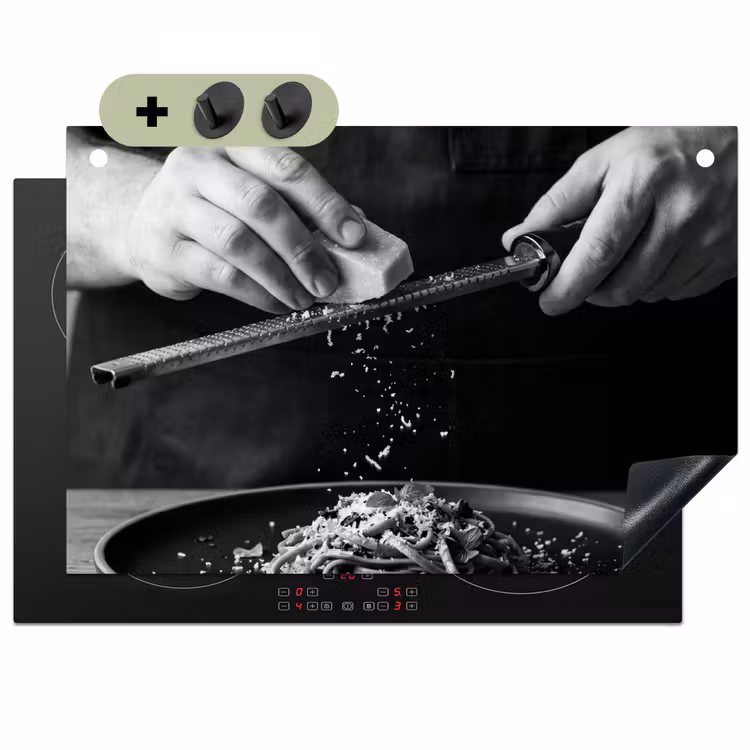 Kaas - Pasta - Rasp Inductie beschemer met haakjes klein -3d
