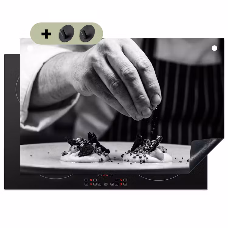 Chef - Garnering - Gerecht Inductie beschemer met haakjes klein -3d