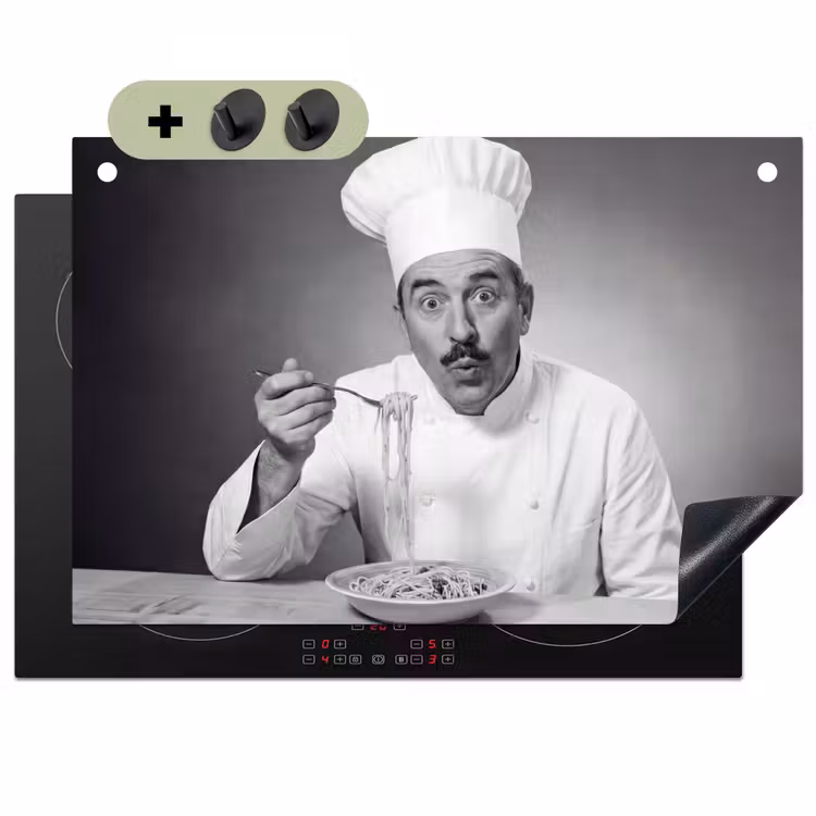 Chef - Spaghetti - Pasta Inductie beschemer met haakjes klein -3d
