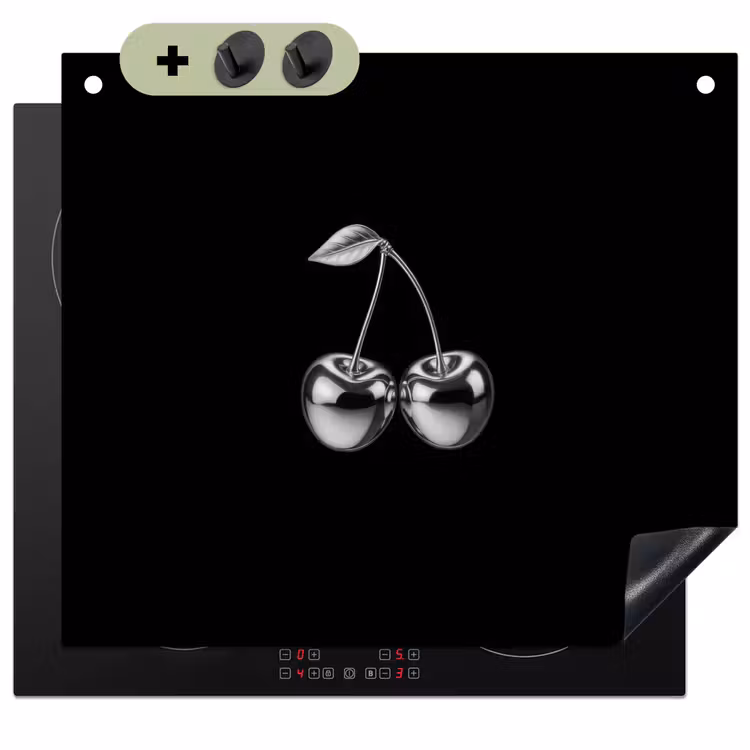 Kers - Luxueus - Metallic Inductie beschemer met haakjes middel -3d
