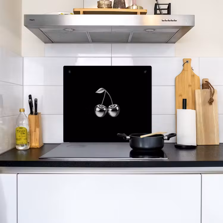 Kers - Luxueus - Metallic Inductie beschemer met haakjes middel -sfeer2