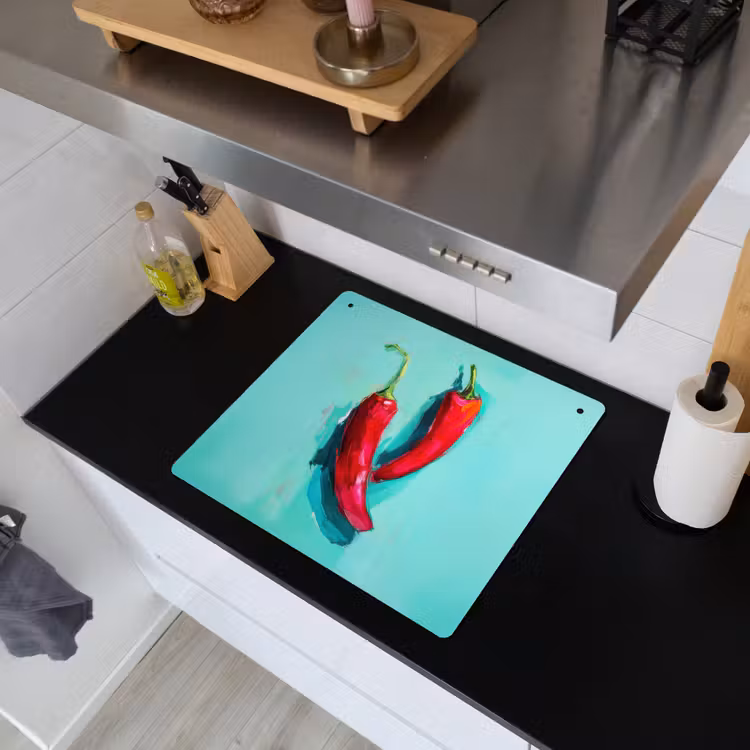 Chilipepers - Geverfd - Rood Inductie beschemer met haakjes middel -sfeer1