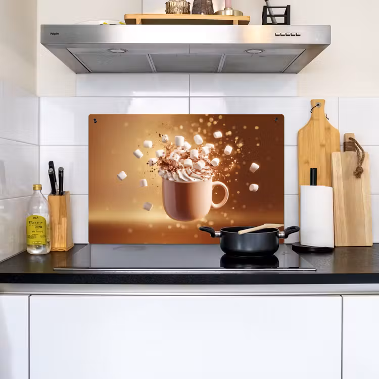 Chocomelk - Drinken - Warm - Bruin Inductie beschemer met haakjes klein -sfeer2