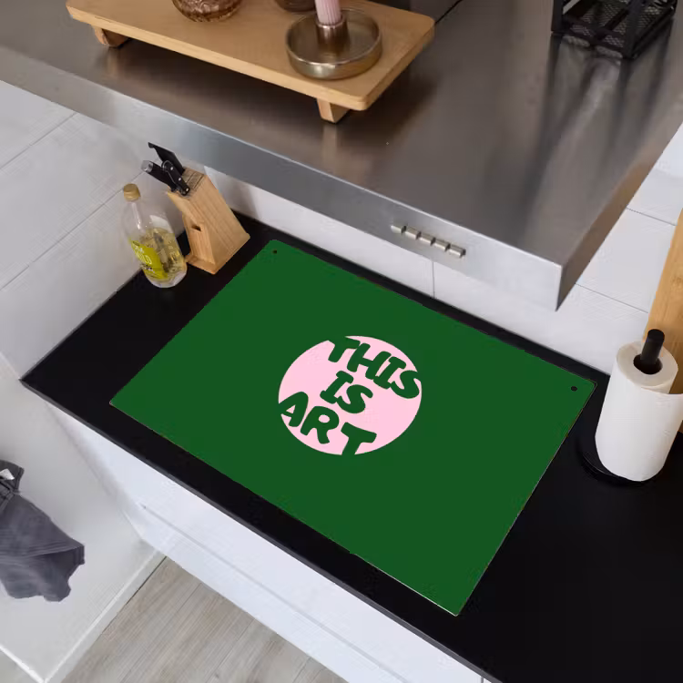 Cirkel - Roze - Tekst - Art Inductie beschemer met haakjes klein -sfeer1