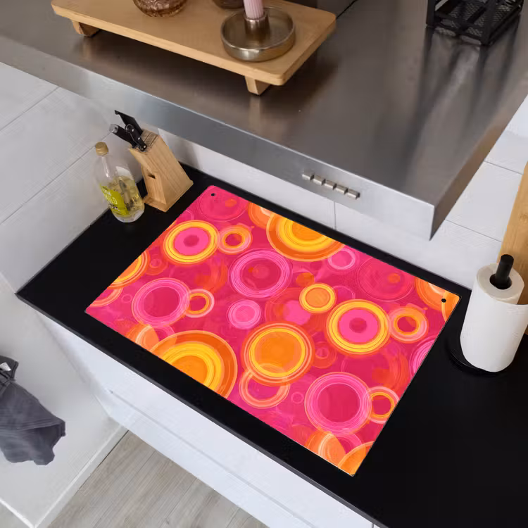 Cirkels - Design - Kleurrijk Inductie beschemer met haakjes klein 777 -sfeer1