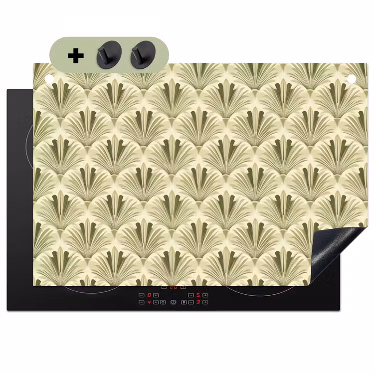 Klassiek - Waaier - Groen Inductie beschemer met haakjes klein 777 -3d