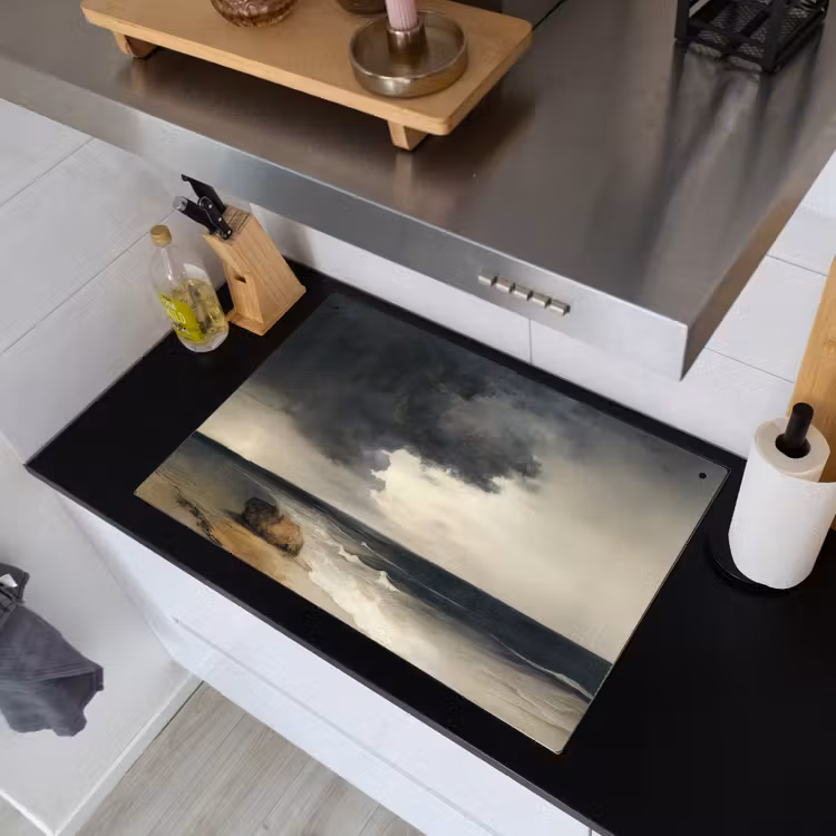Kust - Golven - Rots - Storm Inductie beschemer met haakjes klein -sfeer1