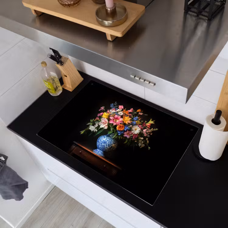 Kleur - Vaas - Bloemen - Boeket Inductie beschemer met haakjes klein -sfeer1