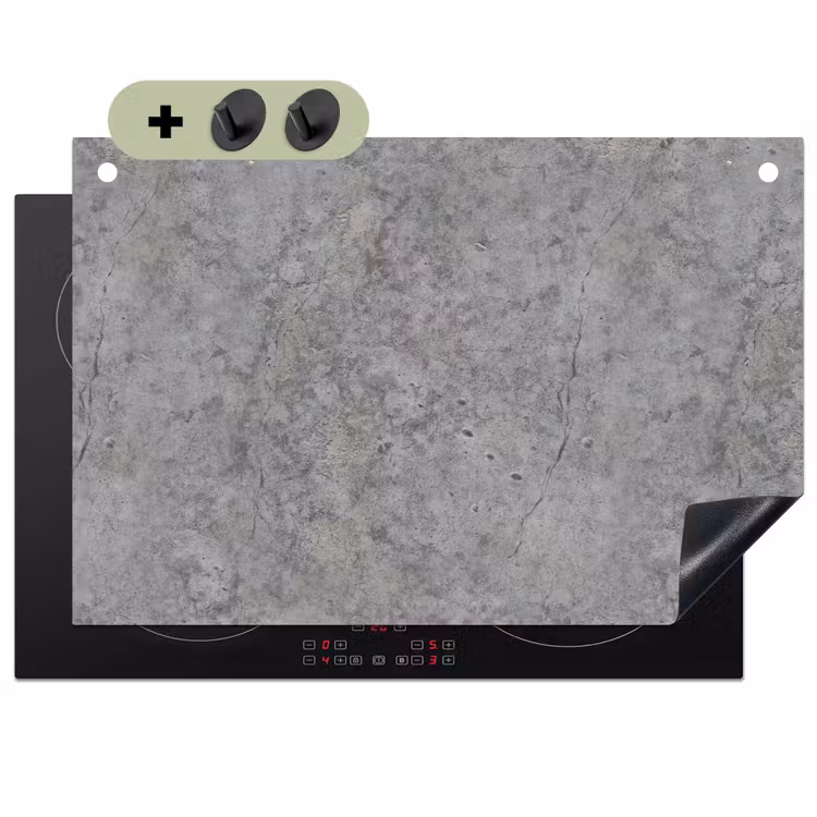 Beton - Antiek - Patronen Inductie beschemer met haakjes klein 777 -3d