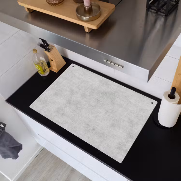 Beton - Grijs - Industrieel - Patroon Inductie beschemer met haakjes klein 777 -sfeer1