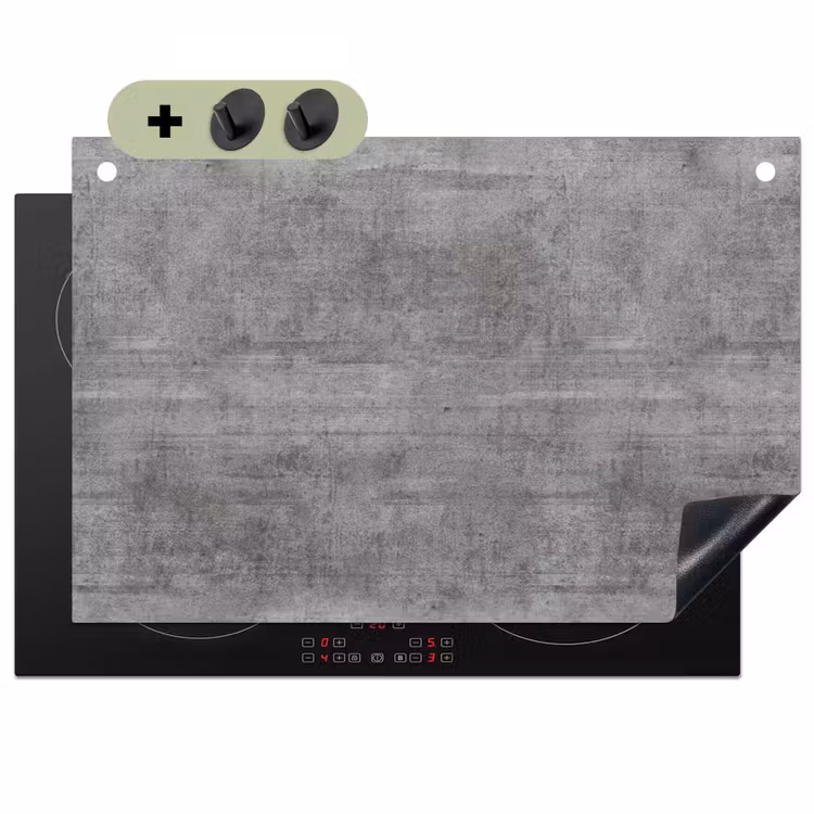 Beton - Patroon - Antiek Inductie beschemer met haakjes klein 777 -3d