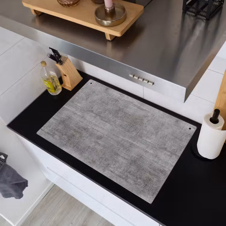 Beton - Patroon - Antiek Inductie beschemer met haakjes klein 777 -sfeer1