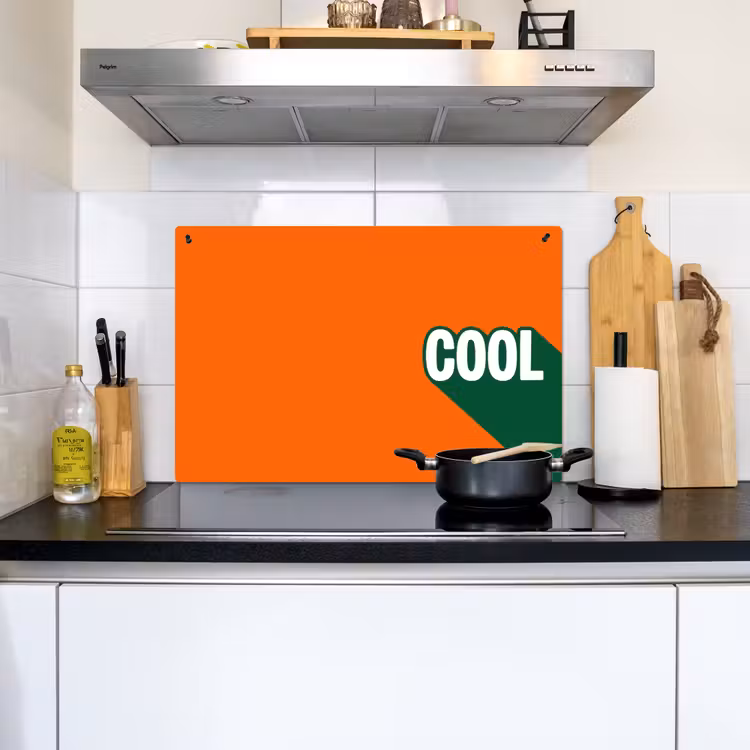 Cool - Oranje - Groen Inductie beschemer met haakjes klein -sfeer2