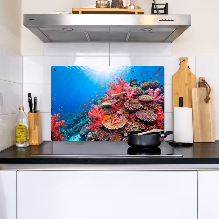 Koraalrif - Vissen - Onderwater - Tropisch - Rood Inductie beschemer met haakjes klein -sfeer2