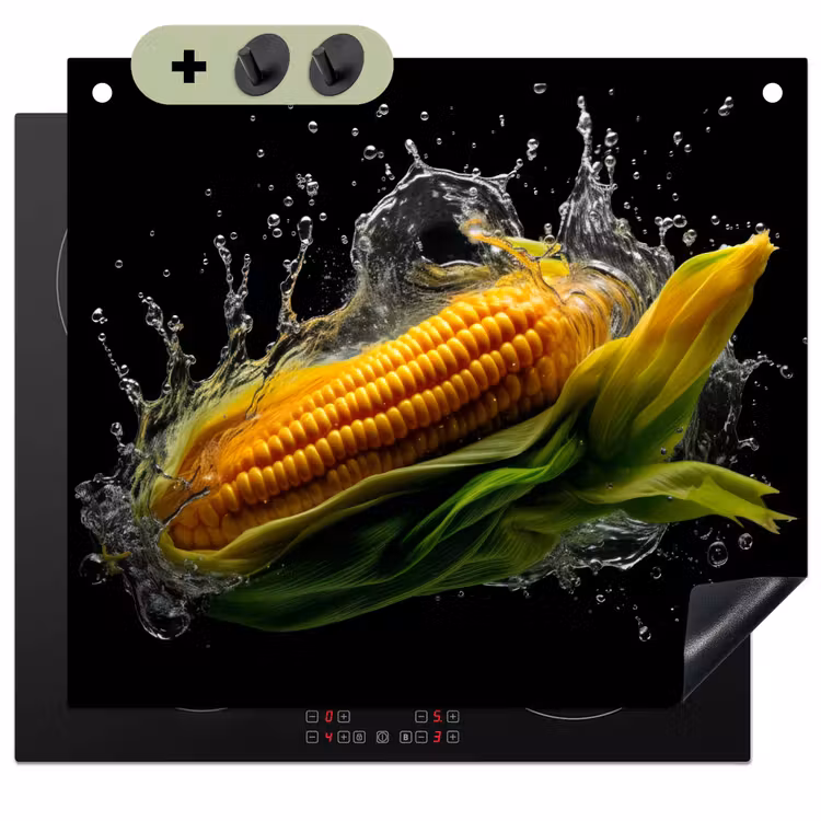 Maïs - Groente - Planten - Zwart - Water Inductie beschemer met haakjes middel -3d