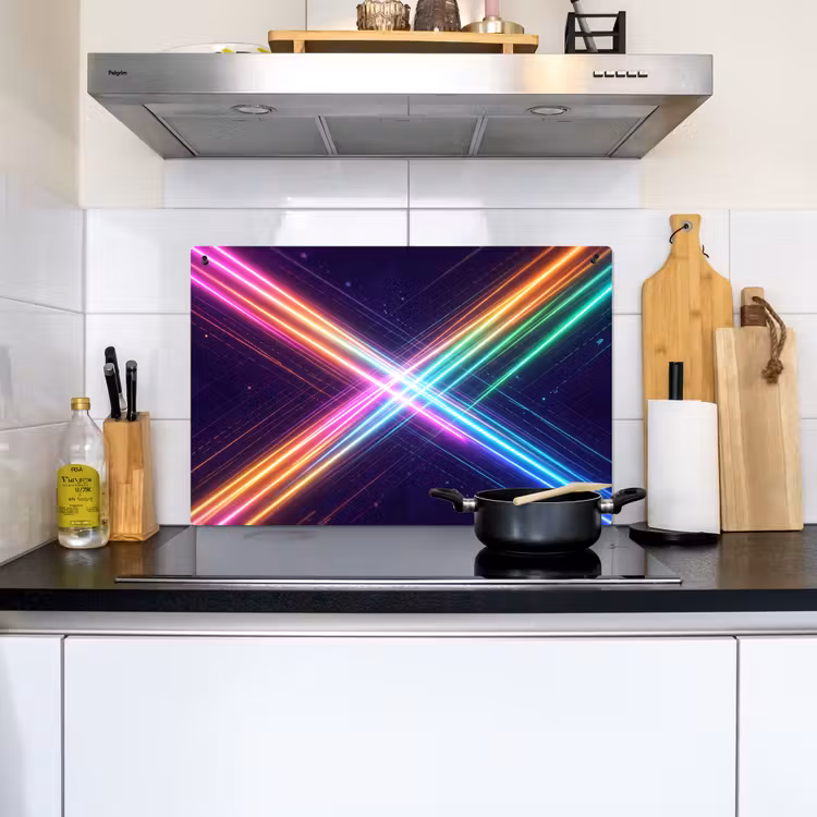 Kruisen - Lasterstralen - Neon Inductie beschemer met haakjes klein -sfeer2