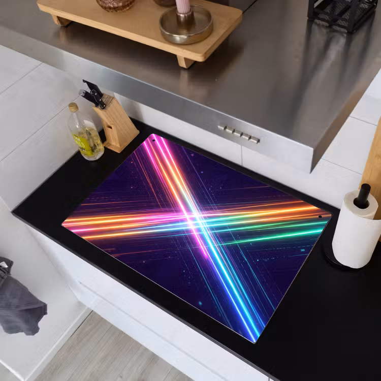 Kruisen - Lasterstralen - Neon Inductie beschemer met haakjes klein -sfeer1