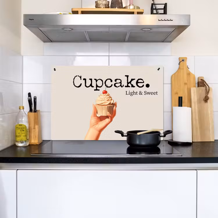 Cupcake - Zoet - Kers Inductie beschemer met haakjes klein -sfeer2
