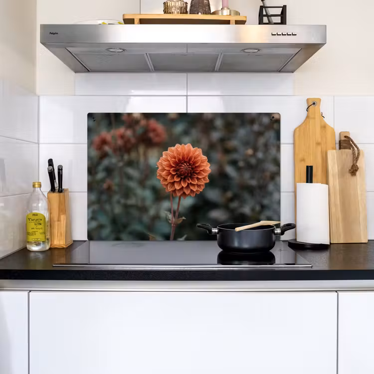Dahlia - Bloem - Natuur - Sfeervol Inductie beschemer met haakjes klein -sfeer2