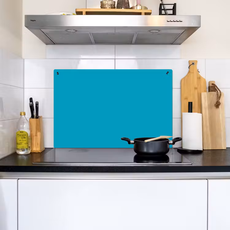 Deep - Turquoise - Turkoois Inductie beschemer met haakjes klein 777 -sfeer2